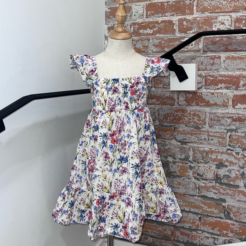 Floral Ruffle Sleeve Dress